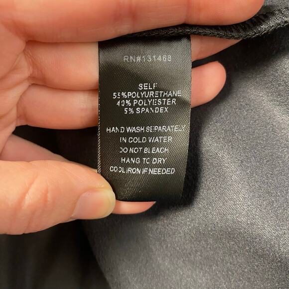 Fate Black Faux Leather Ruffled Tiered Mini Dress Size S Moto Boho Goth - Picture 9 of 10